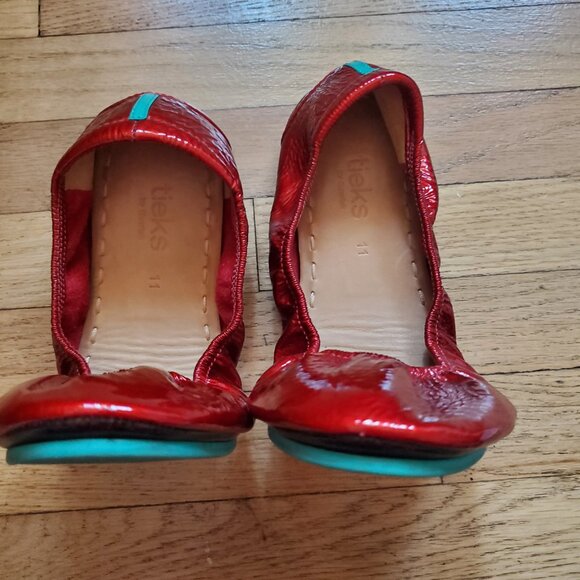 Tieks by Gavrieli Red Diamond Patent Ballet Flats Special Edition Womens size 11 - Picture 6 of 16